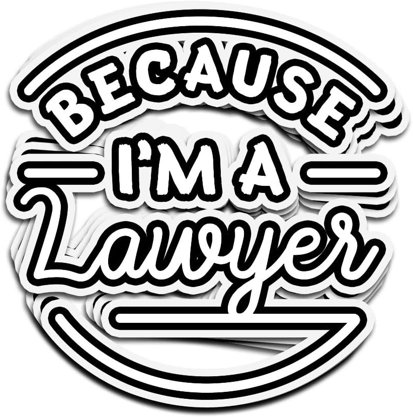Lucky Star 3 PCs Stickers Because Im A Lawyer Legal Advice for Lawyers Counselor Attorney at Law Defender 4 × 3 Inch Die-Cut Wall Decals for Laptop Window