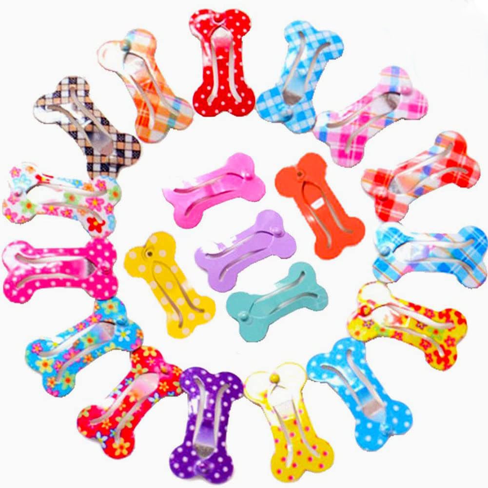 Carykon Cute 1" Mini Pet Hair Clip - Pack of 20, assorted colors