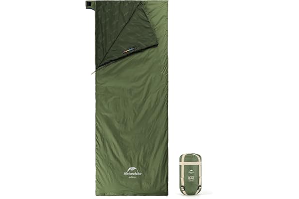 Naturehike Envelope Sleeping Bag – Ultralight Portable, Waterproof, Compact,Comfortable with Compression Sack - 3 Season Slee