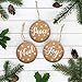 AuldHome Mason Jar Lid Christmas Ornaments, Farmhouse Decor (Set of 6), Rustic Galvanized Hanging Decorations with Peace, Joy, and Noel