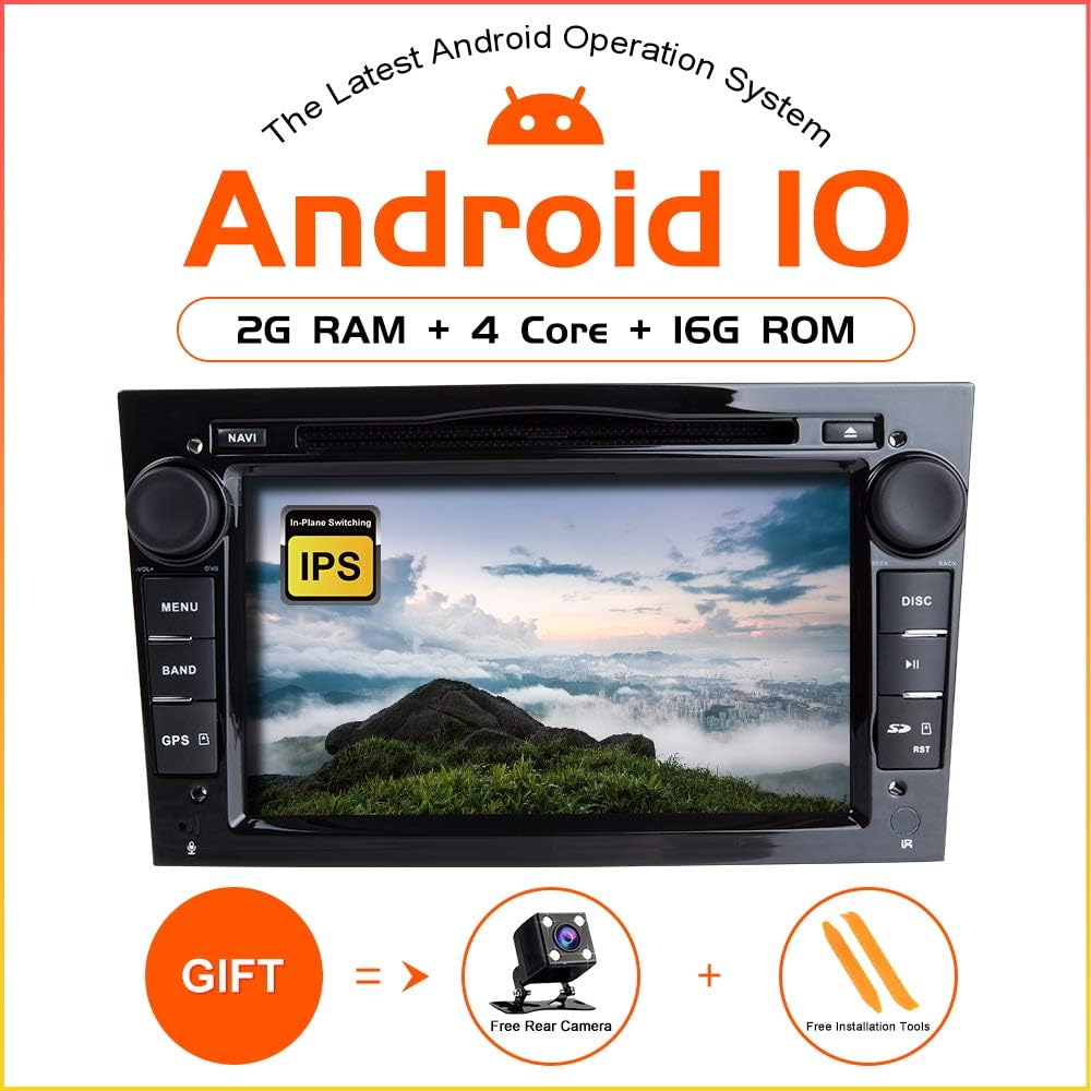 TOOPAI Android 10.0 Car Radio for Opel Antara Vectra Crosa Vivaro Zafira Meriva Car Stereo GPS Navigation Double Din Head Unit Support WiFi OBD2 Steering Wheel Control Car DVD Player (Black)