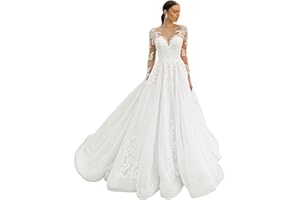 WaterDress Beach Wedding Dresses for Bride 2024 Long Sleeve Lace Boho Bridal Gowns for Women WDW001