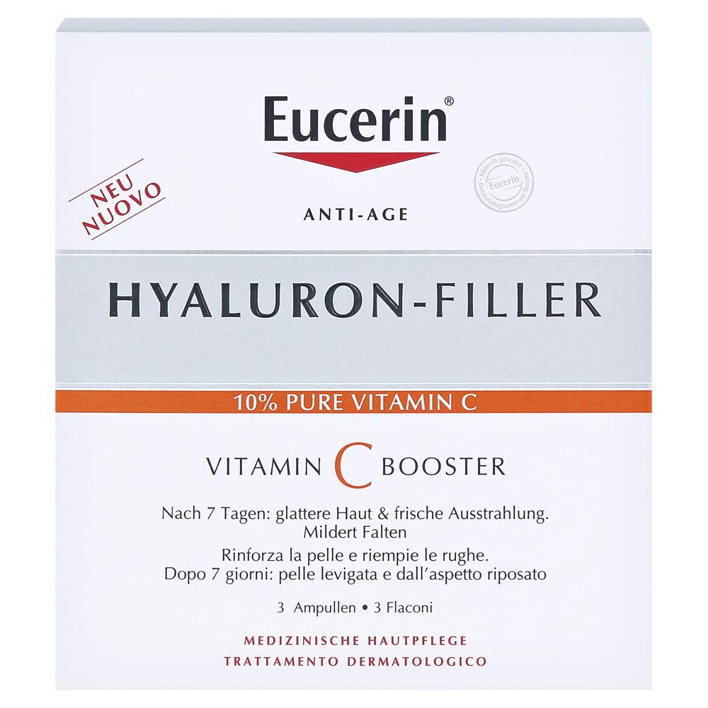 Eucerin Hyaluron-Filler - Vitamin C Booster Siero Anti-Age, 3 pezzi