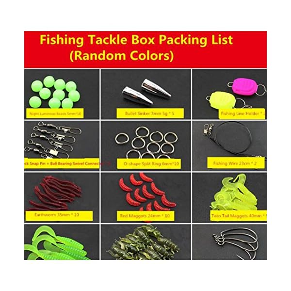 Isafish-101-pcs-Fishing-Lure-Kit-Combo-Including-Fish-Hooks-HardSoft-Bait-And-Other-Saltwater-Freshwater-Lures-for-Fishing-With-Tackle-Box-White