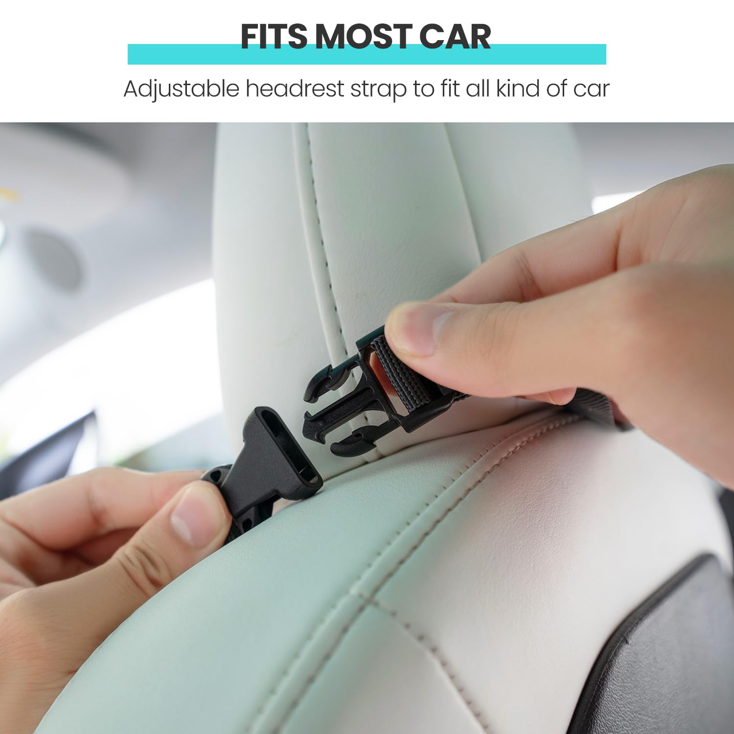 HEYTRIP Car Seat Protector, 2 Packs, Rear-Facing/Forward Facing Car Seat Mat for 0~12 Years Old Children, Waterproof, Easy Cleanup, Non-Slip, Fit Most Car Seats(Black Blue)