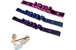 Fitness Resistance Band for Stretching and Yoga, Number Stretch Resistance Band with Clear Markings, 8-Section Elastic Traini