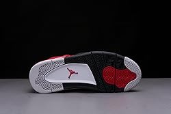 Nike Air Jordan 4 Retro Men White/Fire Red-Black