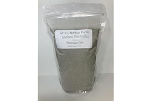 SEVEN SPRINGS FARM Sodium Bentonite Clay 4LB - Granular All Natural Pond Sealant - High Absorption - Leak Sealer, Wastewater Cleansing Agent, Cat Litter Clumping & Odor Control...ETC. (4 Pound)