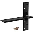 （2-Pack） Free Hanging T Shelf Bracket, Solid Heavy Duty Steel Knee Wall Hidden Granite Countertop Support Floating Bracket Hardware, Universal ,12 Inch , DIY Projects , Screws Included