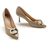 C.Paravano Women's Pumps | Women Heels Closed Toe | Pumps Shoes Women | Chic Pointed Toe Design | Comfort Heels
