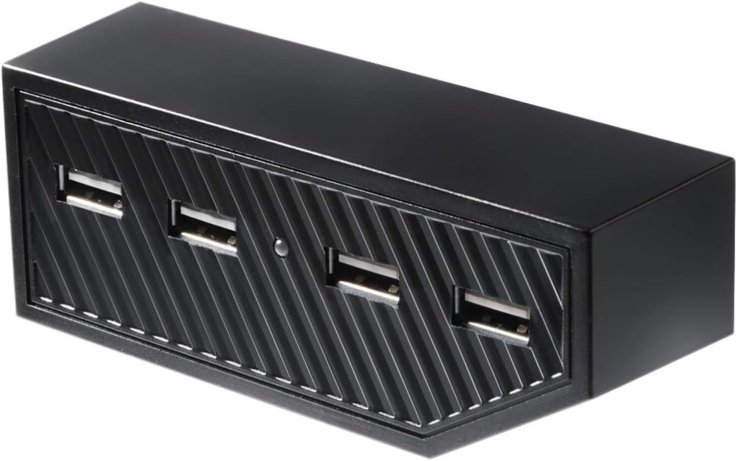 Xbox One USB Hub Adapter,VSEER High Speed USB Hub Extension with 4 USB Ports for Xbox One Game Console Accessories(Third Party Product)-Black