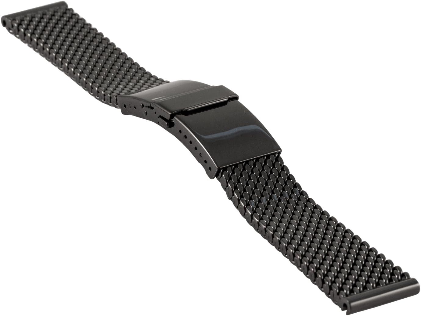 Staib milanaise/mesh Watch Strap Deluxe, Diver Buckle, Length Adjustment, W 22 x 20 mm, H 4.9 mm, 2785-22