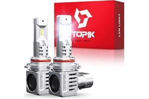 TOPIK 9006 HB4 LED Light Bulbs, 36000LM & 6500K White Super Bright 9006/HB4 Halogen Replacement Off-Road Use or Fog Light Bulbs, Plug N Play, 2PCS