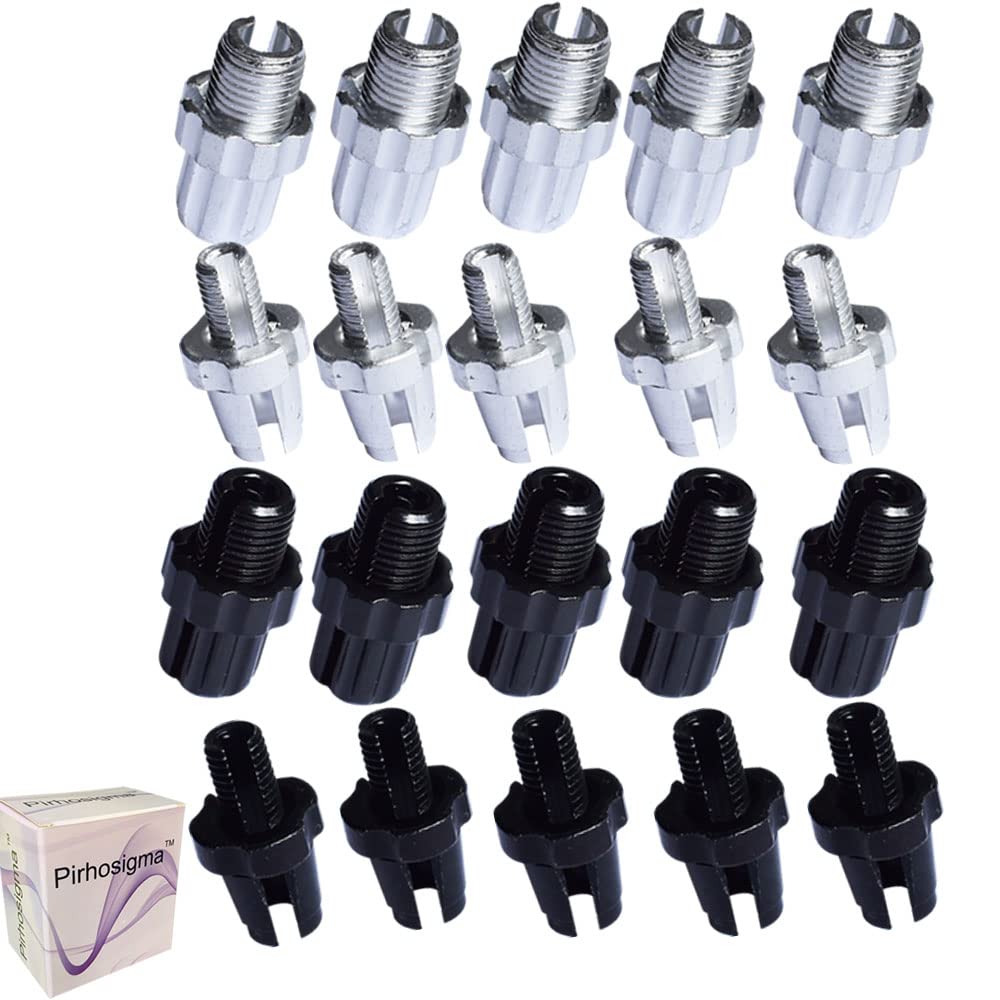 Pirhosigma 10 pcs of each 10 mm 7 mm M10 M7 Bike Brake Handle Lever Fastener Adjusting Barrels Screws Bolt MTB Bicycle Aluminium for Mountain Bike Road Bike Total 20 pcs