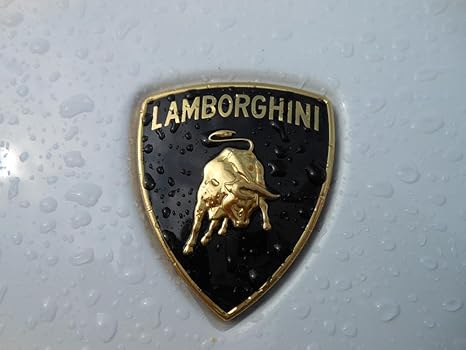 Amazon ラミネート加工32 X 24インチポスター Lamborghiniホワイトエンブレムロゴ車自動車luxury Coupeイタリアスタイリッシュな アートフレーム ポスター オンライン通販