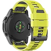 U-LIMVE Watch Band for Garmin Fenix 8 47mm/Fenix 7 Pro/Fenix 7/Fenix 6 Pro/Fenix 6/Fenix 5/Epix Pro 47mm/Fenix E, 22mm Silicone QuickFit Band