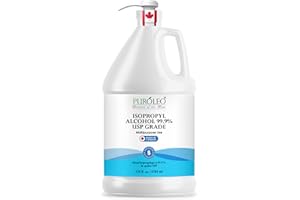 PUROLEO Isopropyl Alcohol 99% USP Grade, 128 Fl Oz / 3784 mL (Pack of 1), High Purity Multipurpose Cleaning Solution, Fast Ev