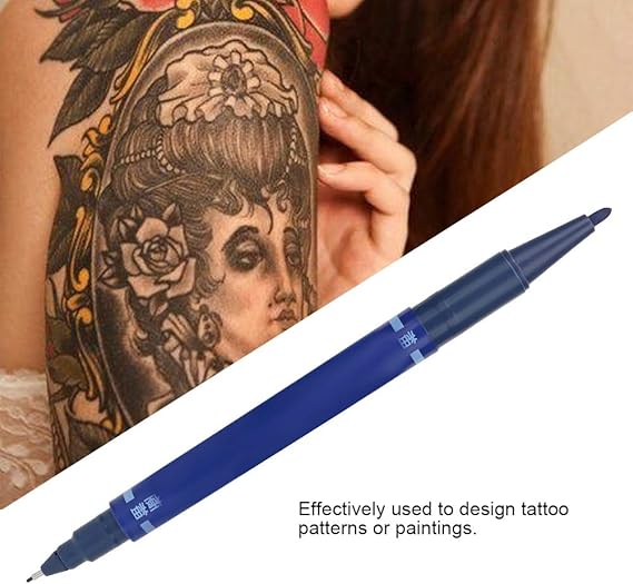 Amazon Co Jp 10ピースタトゥーマーキングペンデュアルスキンマーカーペンスキンマーカーペンブラックダブルエンドスキンマーカー タトゥータトゥーエンドスキンマーカータトゥーピアスポジショニングマーキングペンツール 服 ファッション小物