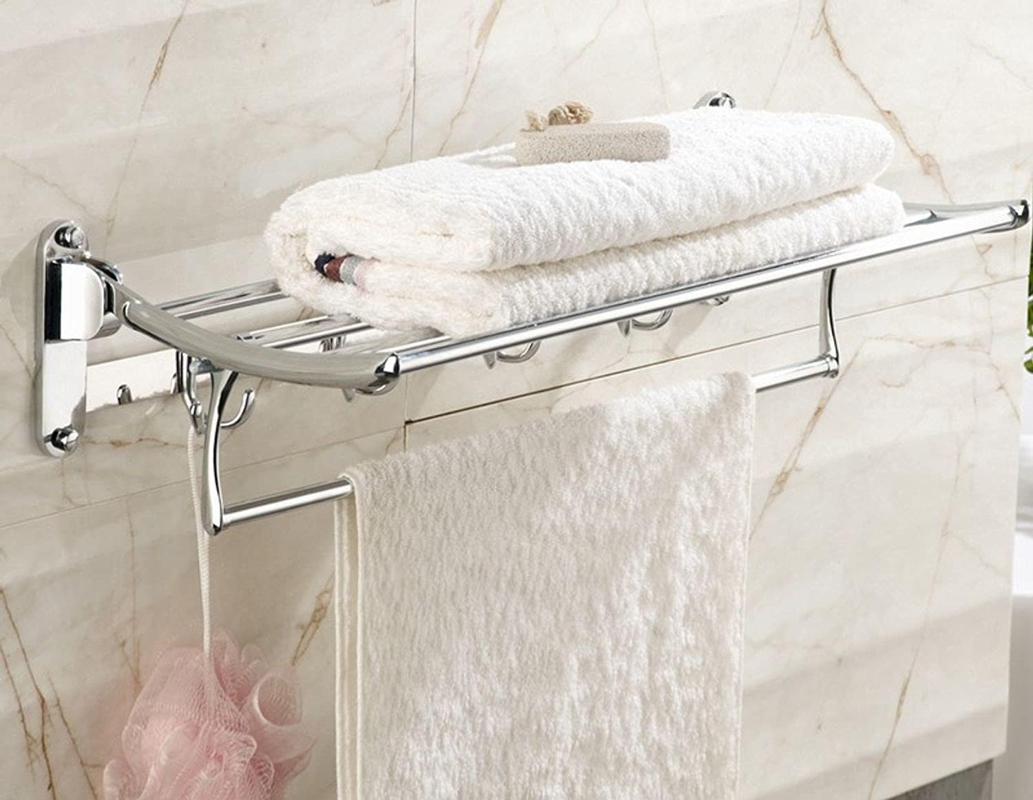 Orangic Stainless Steel Folding Towel Rack/Durable and Rust Free Towel