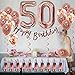 50th Birthday Decorations for Women Her Supplies Rose Gold Favors Party Decor Kit