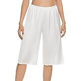 MANCYFIT Pettipants for Women Culotte Slip Bloomers Satin Pant Under Dresses Lace Trim