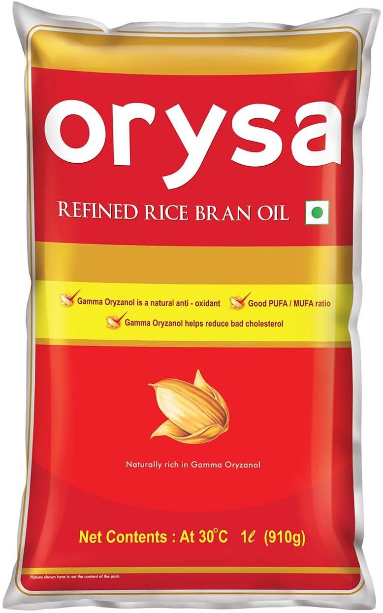 Orysa Rice Bran Oil, 1L Pouch