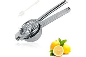 NomadSphere Lemon Squeezer Juicer for Lime and Lemon, Heavy Duty 304 Stainless Steel Manual Juicer with Large Bowl, Ergonomic
