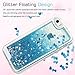 MOLLYCOOCLE iPhone SE Case, iPhone 5 5S Case, 3D Liquid Bling Sparkle Glitter Clear TPU Shell Quicksand Cute Star Fashion Creative for Girls Flowing Protective Cover for iPhone SE/5/5S - Blue