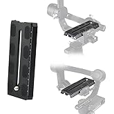Akeipho 120mm Aluminum Quick Release Plate for DJI Ronin S/Zhiyun Weebill S,Camera Mounting Plate with 1/4" Hole for Gimbal Stabilizer Tripod Monopod