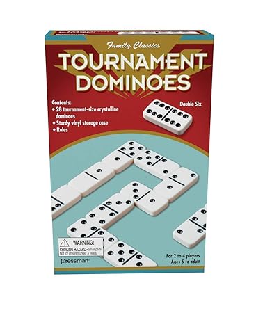 Pressman Toy Double Six Urea Tournament Dominoes