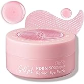GrlGrl PDRN Under Eye Patches for Puffy Eyes and Dark Circles, 5000ppm Salmon DNA & Retinal Eye Mask for Face, Anti Aging Hydrogel Eye Gels for Smile Line, Wrinkles & Bags, 60 Pcs