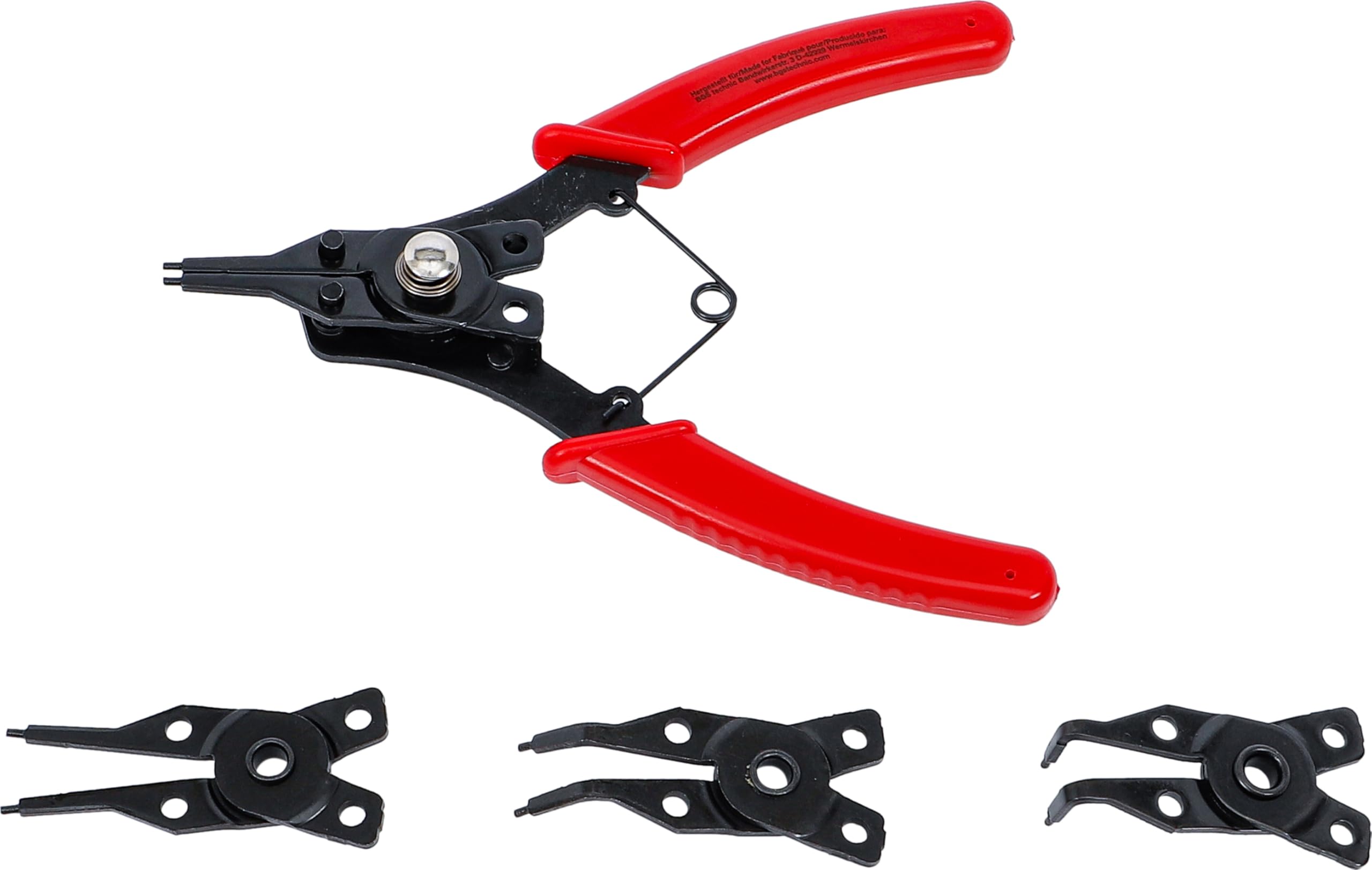 BGS Diy 454 | Circlip Pliers with exchangeable Heads | 160 mm | 5 pcs.