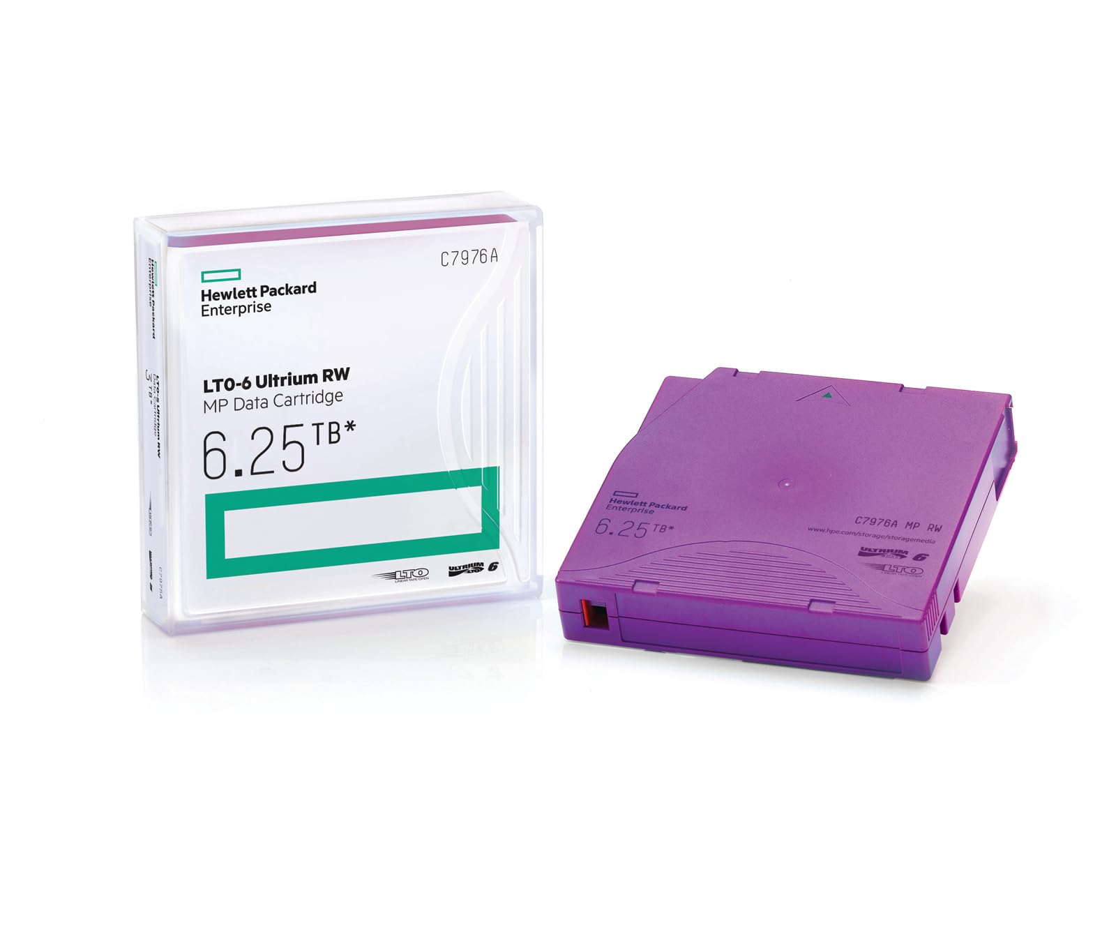Hewlett Packard Enterprise HP C7976A LTO-6 Ultrium MP RW Data Cartridge, black