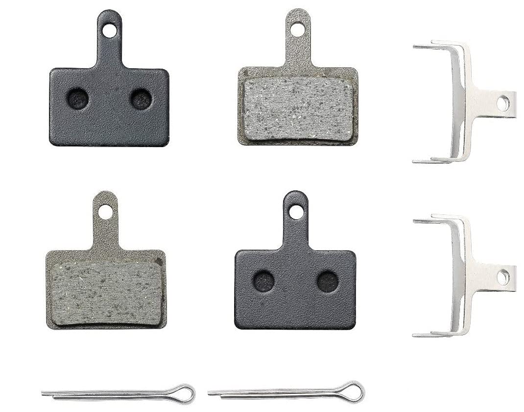 2 Pairs Bicycle Disc Brake Pads for Shimano M355 M375 M395 M415 M416 M416A M445 M446 M447 M465 M475 M485 M486 M495 M515 M975 B01 B01S E01 E00S (Resin)