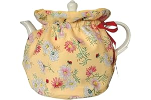 YANGSHINE Vintage Floral Tea Cozy, Cotton Tea Kettle Cover Dust Proof Insulated Teapot Cover Kitchen Coffee Table Decorative Accessories, Christmas Gifts (Color #7)