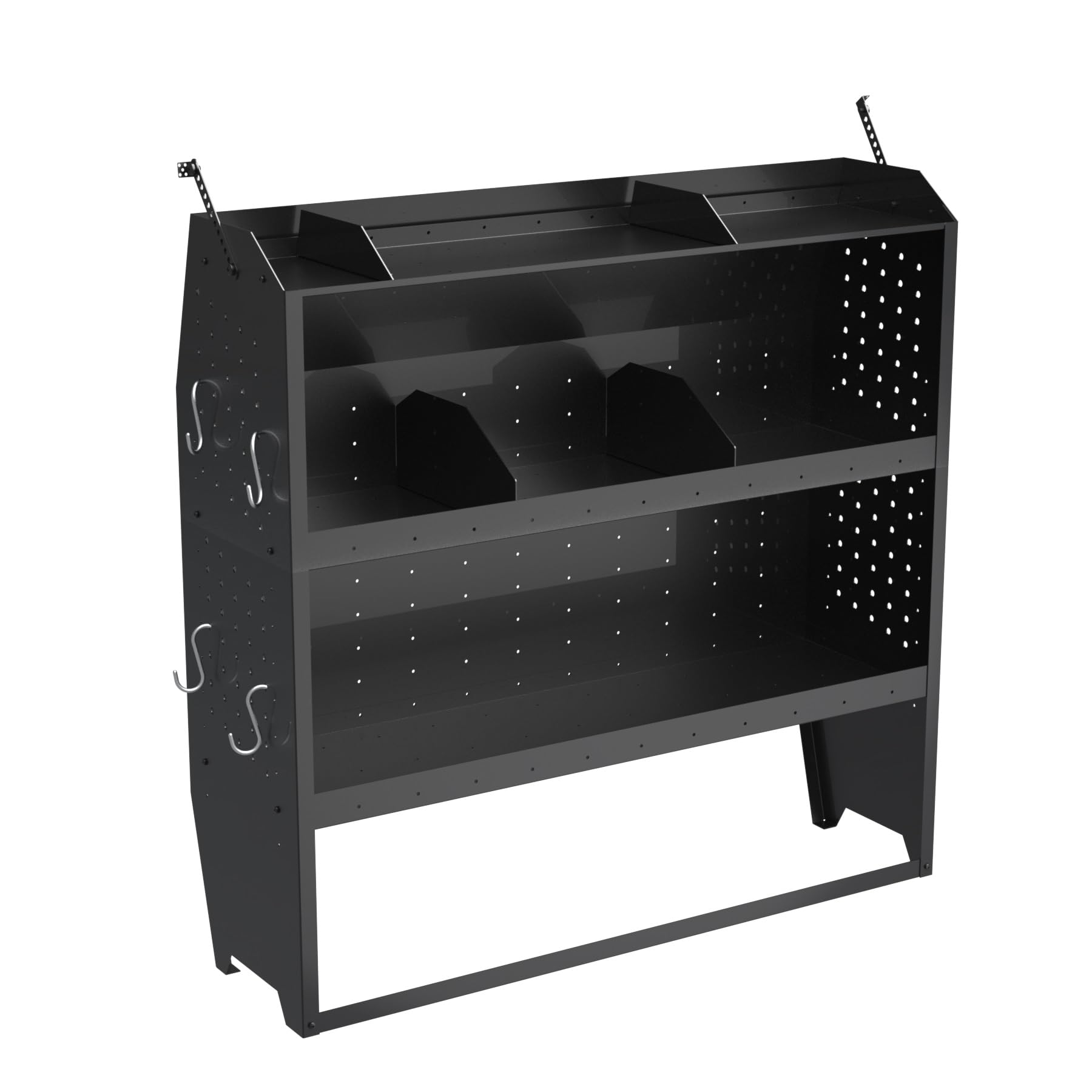 Photo 1 of Vanhoxcci Steel Cargo Van Shelving Storage System Fit for Nissan NV200, Ford Transit Connect 2014+, Chevy City Express, Ram Promaster City 42" W x 43" H x 13" D