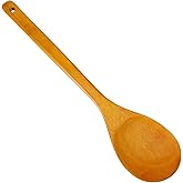 Elegaperma Long Handle Wooden Spoon, 15.7 In Wood Mixing Spoons, Large Wooden Spoon for Cooking, Big Wood Kitchen Spoons for Stirring, Rice, Mixing, Boiling, Burlywood