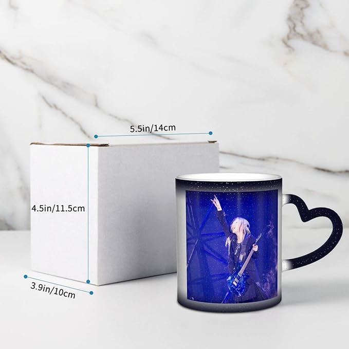 Amazon Co Jp Glay カップ 磁器カップ マグ コーヒーカップ コップ カップ 感熱マグ クリエイティブな個性のセラミックマグ ハンドル付き ホリデーギフトとしての男性と女性 ホーム キッチン