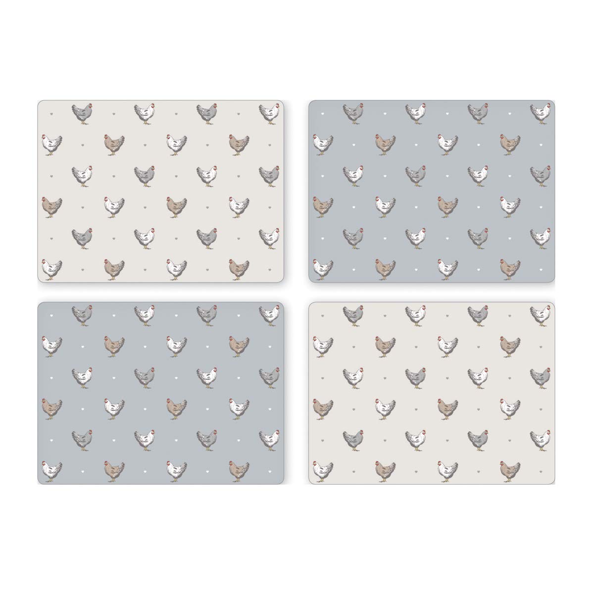 Cooksmart Pack of 4 Table Place Mats | Place Mats For Table With British Designs | Table Mats For All Types Of Kitchens - Farmers Kitchen