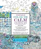 Portable Color Me Calm Coloring Kit: Includes Book, Colored Pencils and Twistable Crayons (A Zen Coloring Book) by 