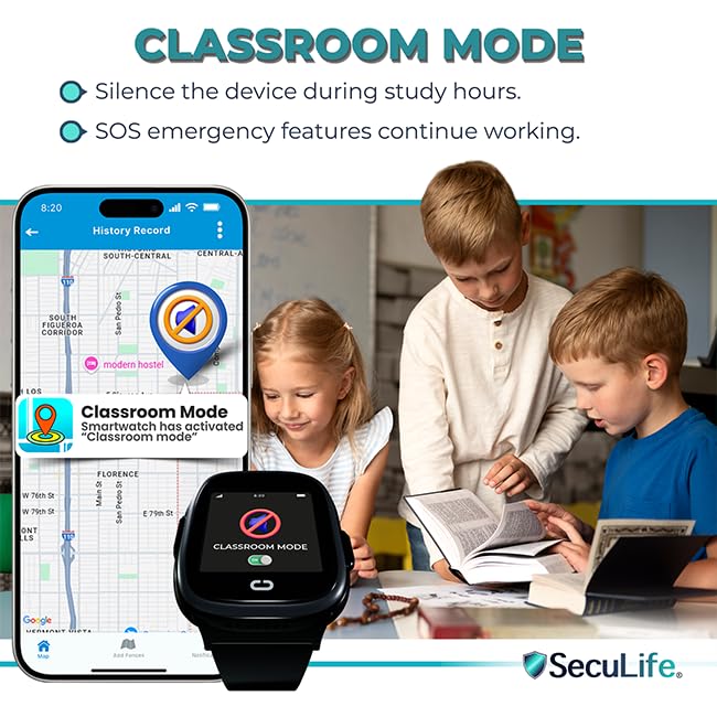 Kids Watch with GPS Tracker, Two-Way Calling, Real-Time Tracking & SOS Alerts - Smart Watch for Kids Call and Text with Geo-Fencing, School Mode, Water-Resistant, Long Battery Life & Parental Controls