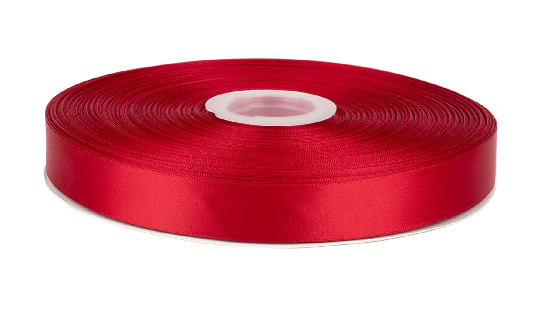 Fondersy 91 Meters Scarlet Double Faced Satin Ribbon - 22mm Width for Wedding, Gift Wrapping, Floral Arrangement and Crafts