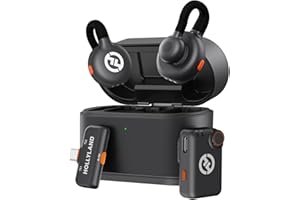 Hollyland Lark M2S Mini Combo (Camera RX+Type-C RX) Wireless Microphone for Camera/iPhone/Android/Laptop, 7g Lightweignt, Tit