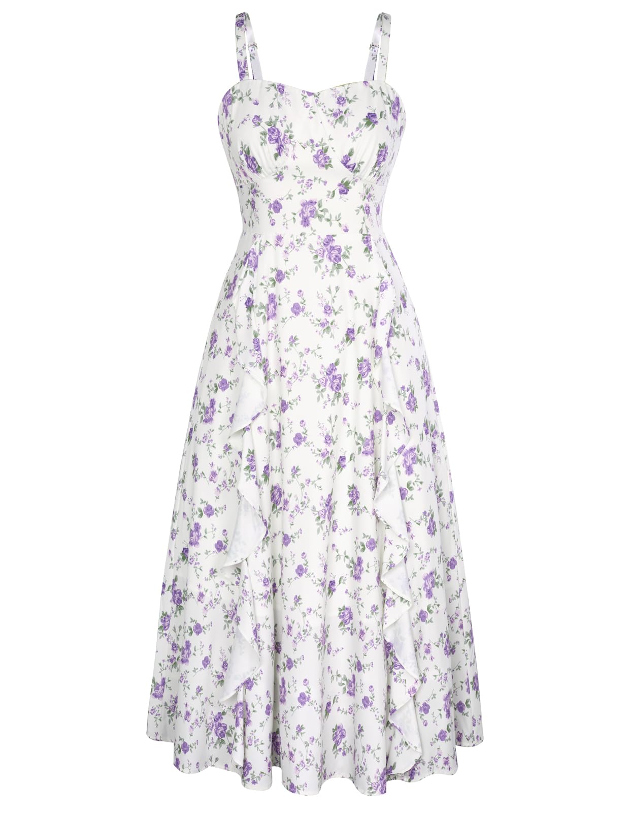 Photo 1 of ***STOCK PHOTO REFERENCE ONLY***Belle Poque Purple Floral Dress for Woman Vintage Floral Guest Wedding Dresses for Women 2024 Romantic Dress XL