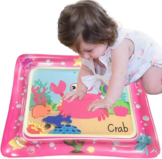 pink tummy time mat