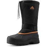 NORTIV 8 Men's Waterproof Winter Snow Boots Insulated | Fur Liner Lightweight Outdoor Tall Boots QUEBEC-M