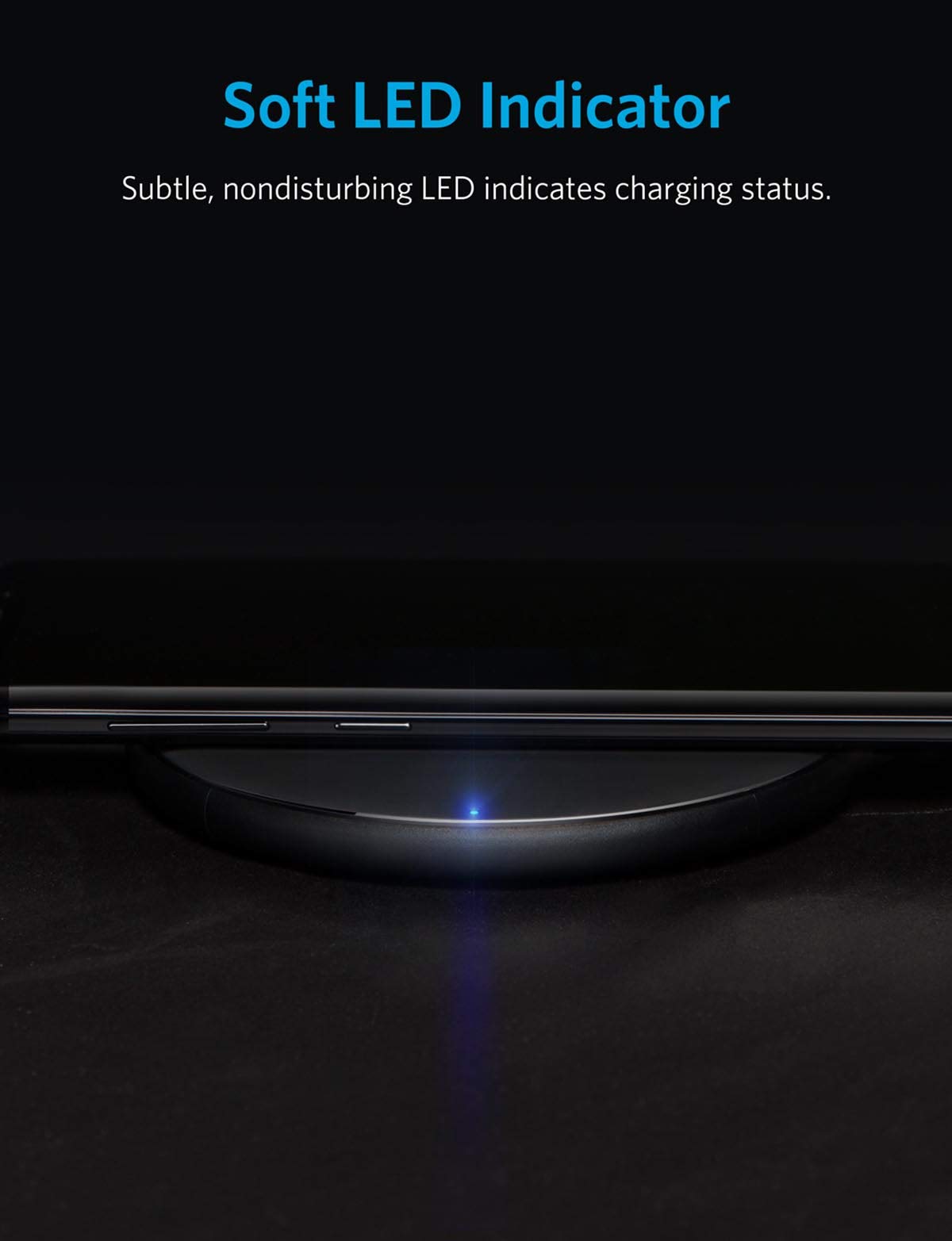 Anker Wireless Charger, Qi-Certified Ultra-Slim Wireless Charger for iPhone X, iPhone 8/8 Plus, Samsung S9/S9+/S8/S8+/S7/Note 8 and More, PowerPort Wireless 5 Pad (AC Adapter Not Included)