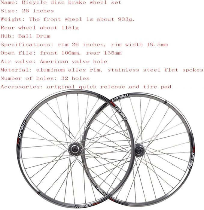 26 front wheel with drum brake hub