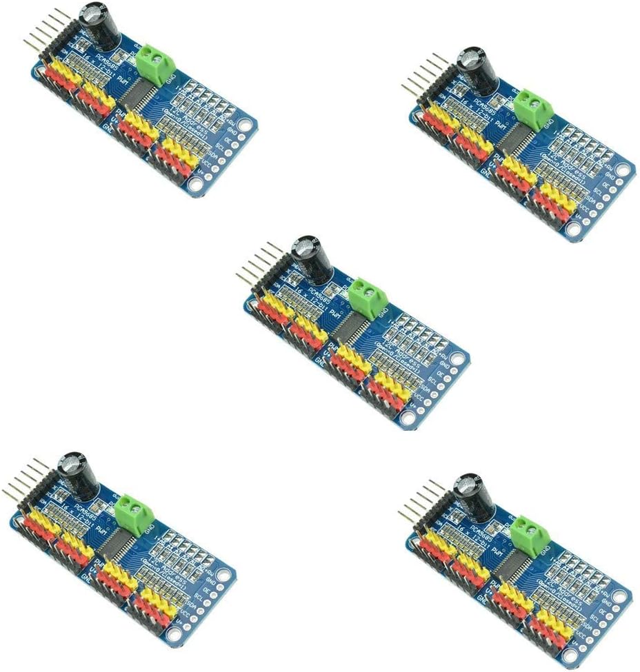 DONGHENG 5PCS 16 Channel PWM/Servo Driver IIC interface-PCA9685 for arduino or Raspberry pi Shield Module servo Shield