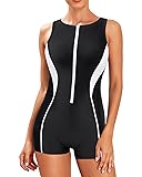 Tempt Me Women Black and White One Piece Boyleg